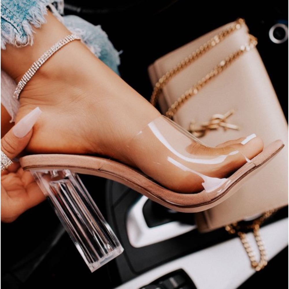 Clear heels